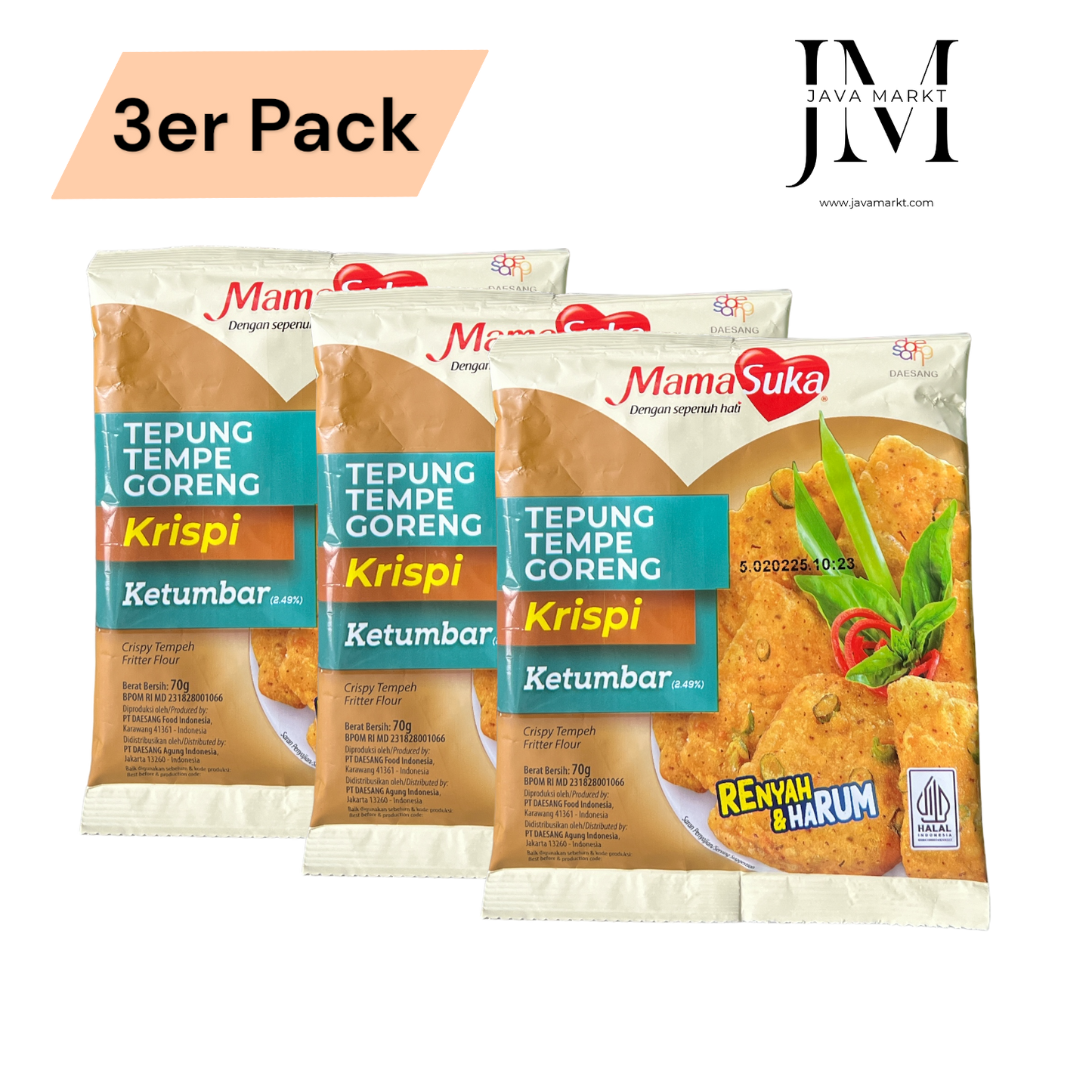Mamasuka Tepung Tempe Goreng Krispi - 3er Pack - Java Markt
