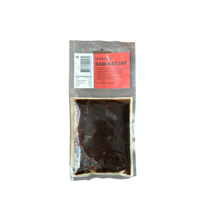 Vanka Kawat Gewürzpaste Sari Rasa Bumbu Babi Kecap, cremige, braune Gewürzpaste in einer Schüssel.