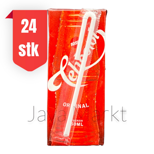 Vanka Kawat Teh Botol 250 ml in Karton, kaltes Getränk in Flasche, erfrischendes Lebensmittelprodukt, Sicht auf Flasche und Verpackung