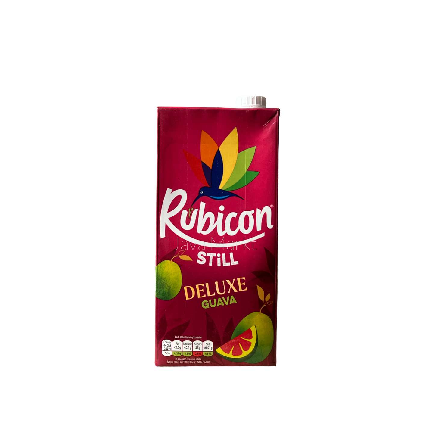 Oriental Merchant Guaven-Getränk in 1L Flasche, fruchtiges Guava-Erfrischungsgetränk, klare Flasche, detailliertes Etikett