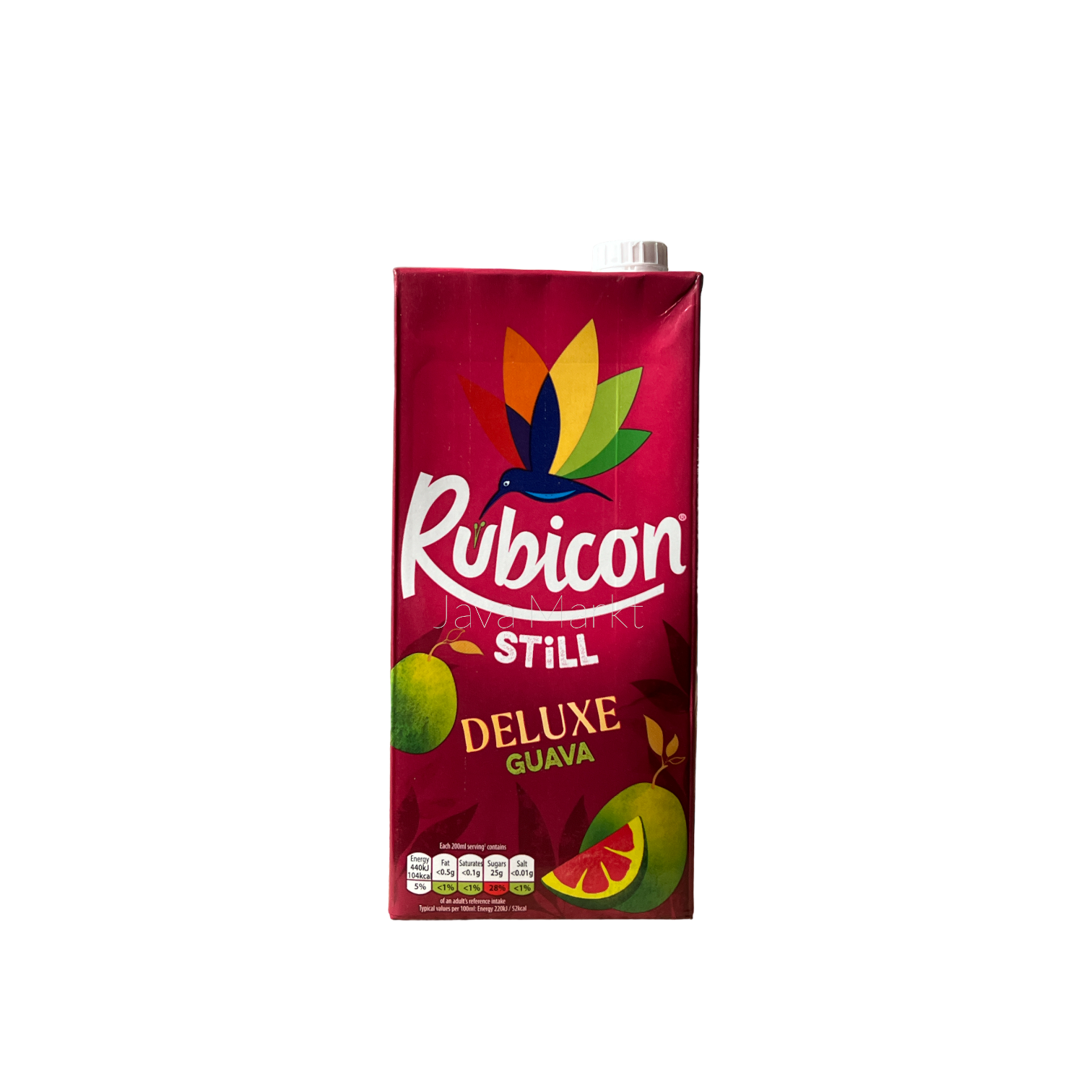 Oriental Merchant Guaven-Getränk in 1L Flasche, fruchtiges Guava-Erfrischungsgetränk, klare Flasche, detailliertes Etikett