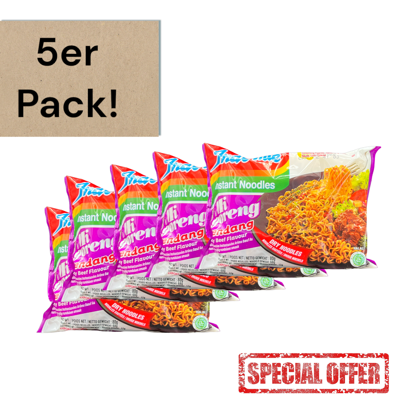 Indomie Mi Goreng Rasa Rendang - 5er Pack - Java Markt