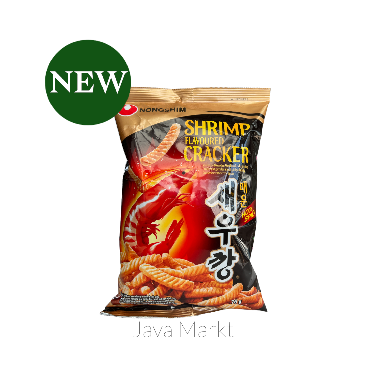 Nong Shim Shrimp Flavoured Cracker Hot & Spicy - Java Markt