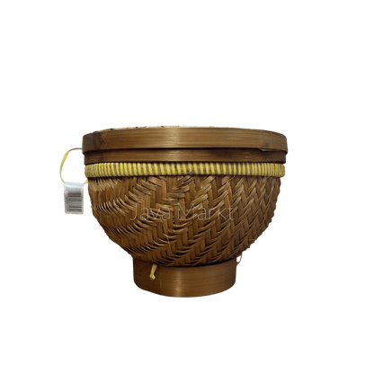 Traditioneller Bambu-Reisskorb von Nesia, nachhaltiges nonfood Produkt mit natürlicher Optik, ideal zum Aufbewahren von Reis.