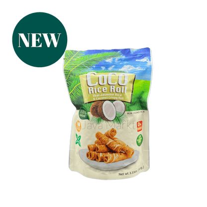 Oriental Merchant Coco Crispy Rice Roll Kekse mit Kokos, knusprige Reiswaffeln in natürlicher Darstellung