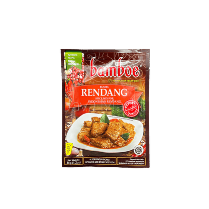 Bamboe Bumbu Rendang aus Kräuter und Gewürzen von Oriental Merchant in einer Gewürzpackung.