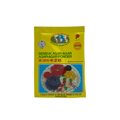 Gelatineähnliches Agar Agar in leuchtendem Gelb von Vanka Kawat, geeignet für kulinarische und kreative Anwendungen.