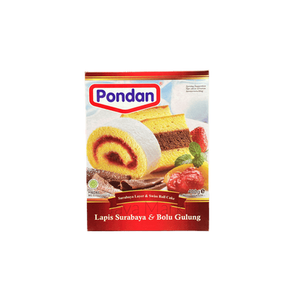 Vanka Kawat Backmischung für Pondan Lapis Surabaya und Bolu Gulung, Backprodukt mit bunten Schichten und cremiger Füllung