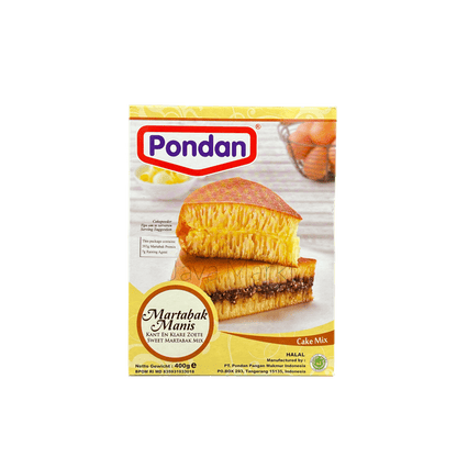 Vanka Kawat Pondan Tepung Martabak Manis, Mehl für süßen indonesischen Martabak, in einer Packung auf weißem Hintergrund